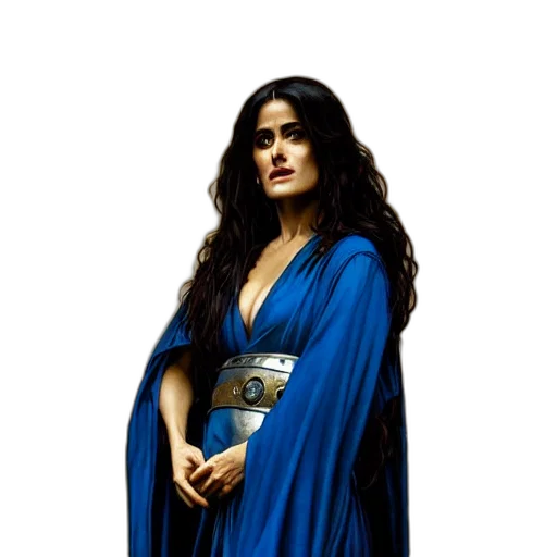 dress, blue, portrait, salma transparent PNG cut-out