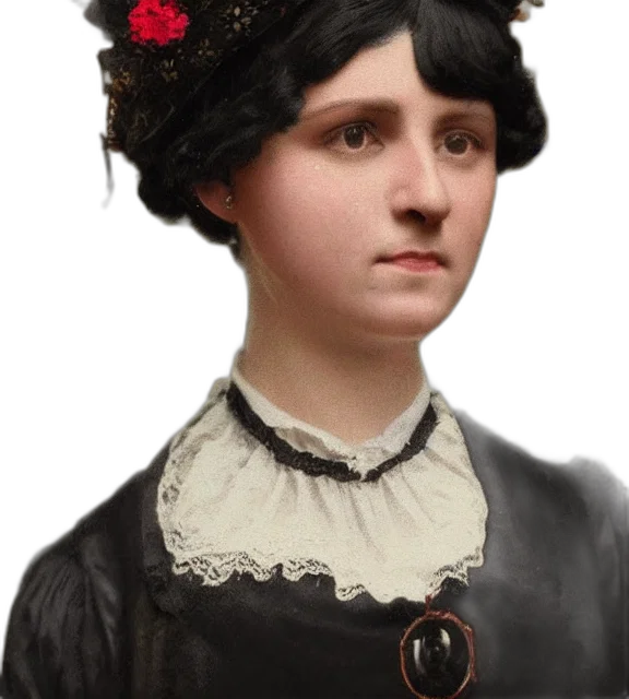 face, dress, hat, staff transparent PNG cut-out