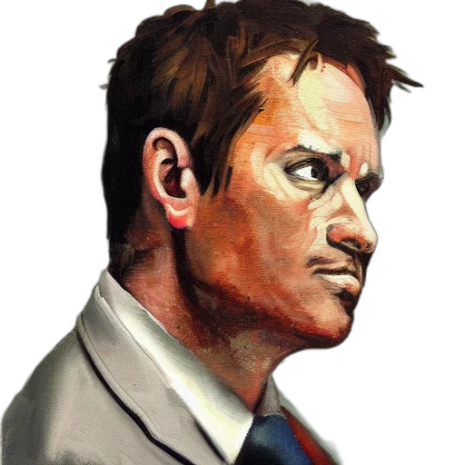 face, comic book art, photorealistic, concept art transparent PNG cut-out