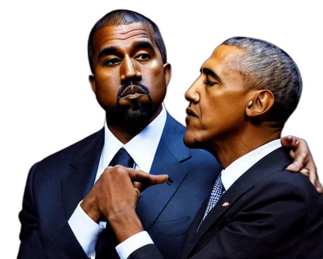 kanye, obama, pondering, orb transparent PNG cut-out