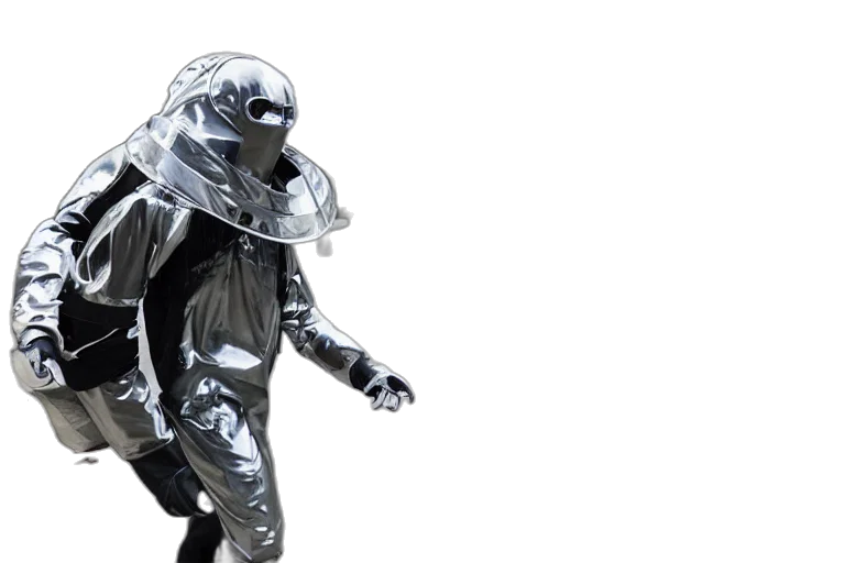 jacket, robot, mask, creature transparent PNG cut-out
