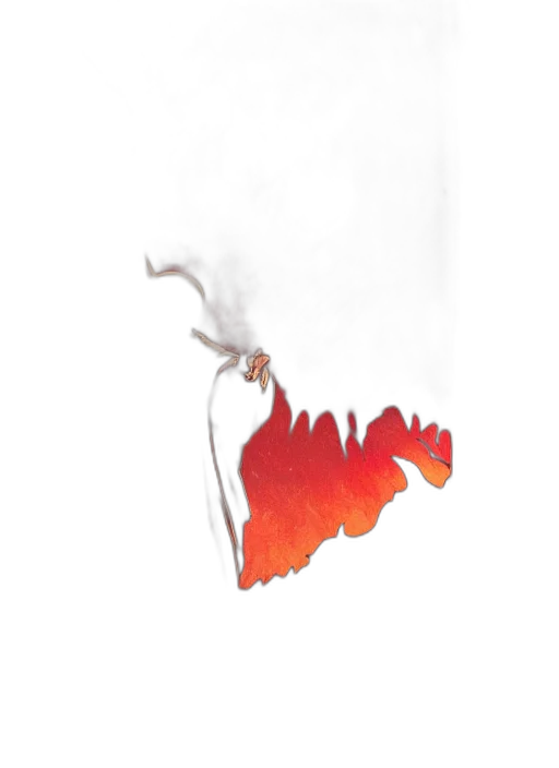 dragon, flower, creature, staff transparent PNG cut-out