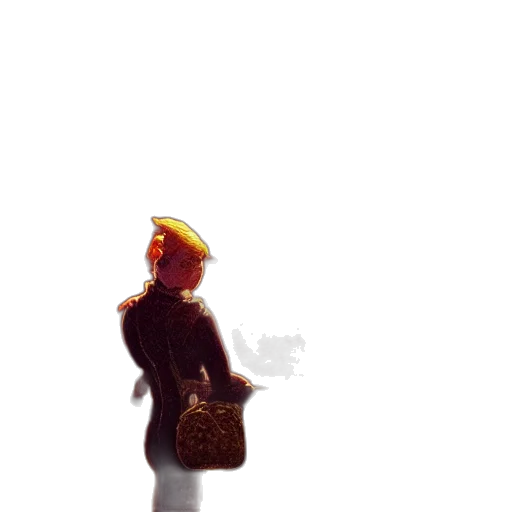 hat, staff, jacket, dress transparent PNG cut-out
