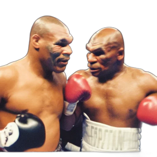 photorealistic, polaroid, mike, tyson transparent PNG cut-out