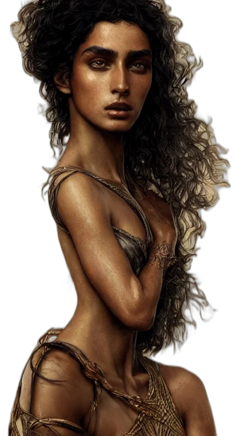 jewelry, hair, dress, fantasy art transparent PNG cut-out