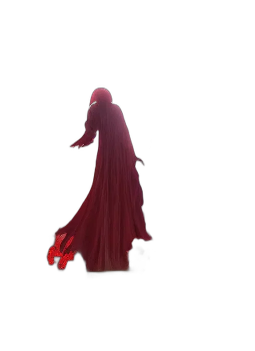 dress, staff, creature, weapon transparent PNG cut-out