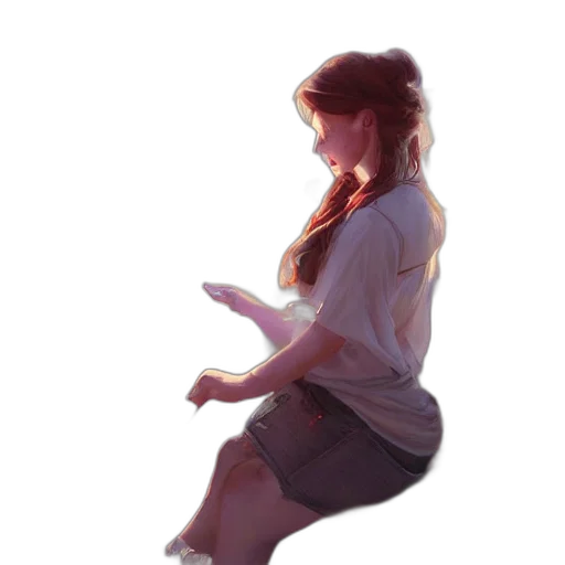 dress, staff, face, creature transparent PNG cut-out