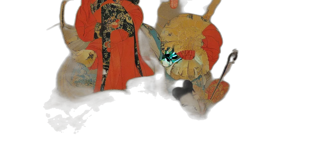 mask, staff, dragon, weapon transparent PNG cut-out