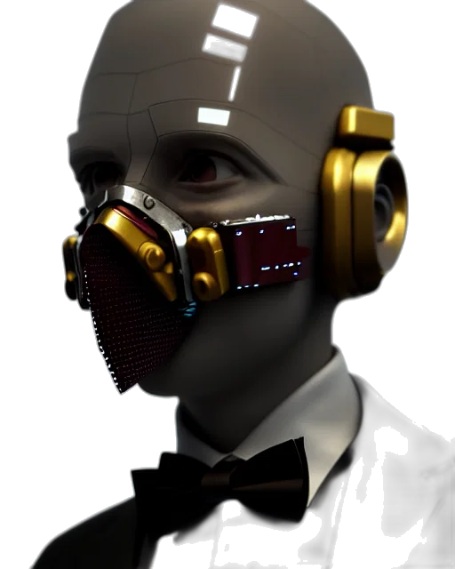 mask, robot, face, staff transparent PNG cut-out