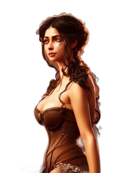 dress, fantasy art, concept art, photorealistic transparent PNG cut-out