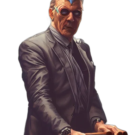 jacket, face, mask, staff transparent PNG cut-out