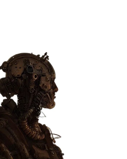 robot, creature, face, mask transparent PNG cut-out