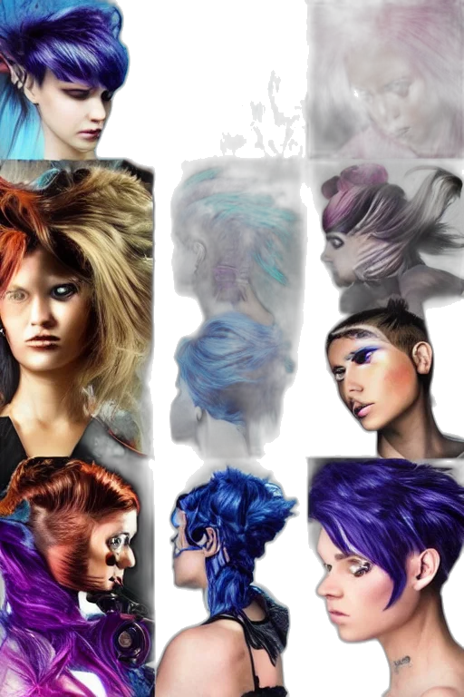 hair, photorealistic, fantasy art, concept art transparent PNG cut-out