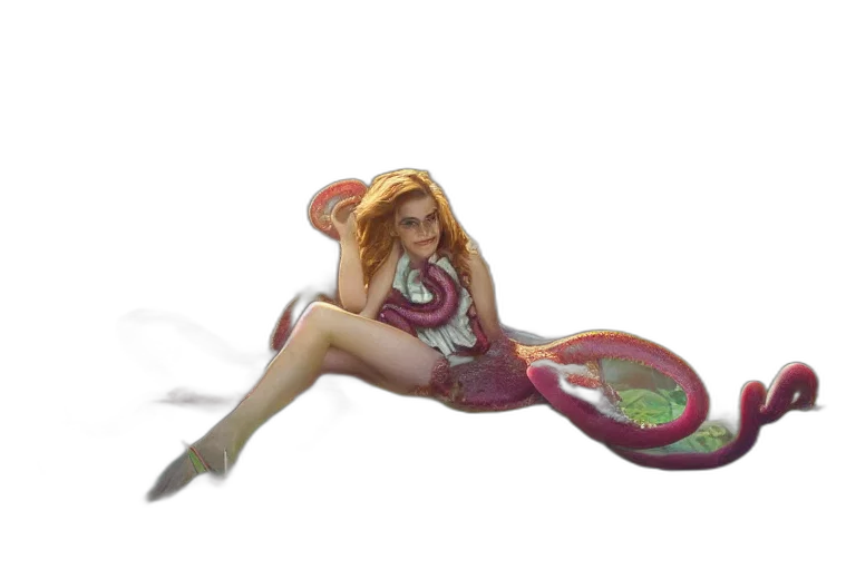 dress, hat, creature, dragon transparent PNG cut-out