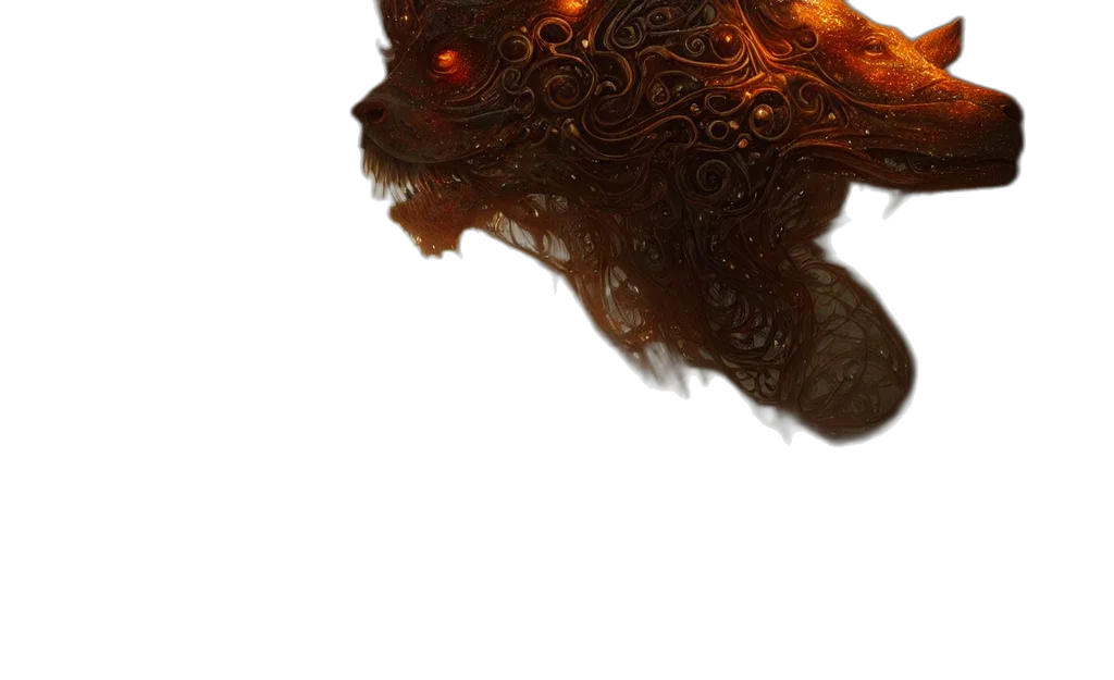 dragon, hair, mask, crown transparent PNG cut-out