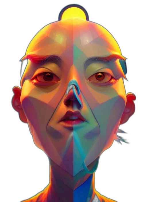 face, mask, robot, creature transparent PNG cut-out