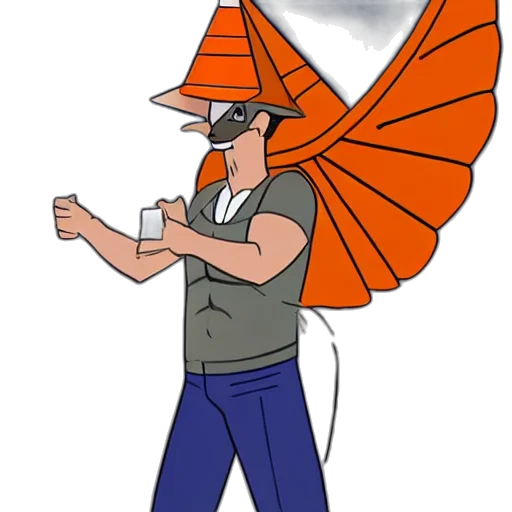 hat, umbrella, staff, mask transparent PNG cut-out