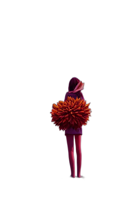 flower, jacket, hair, dress transparent PNG cut-out