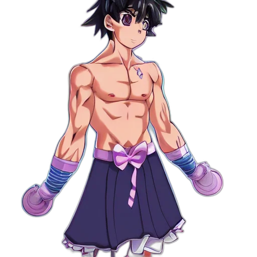 dress, weapon, anime, pixel art transparent PNG cut-out