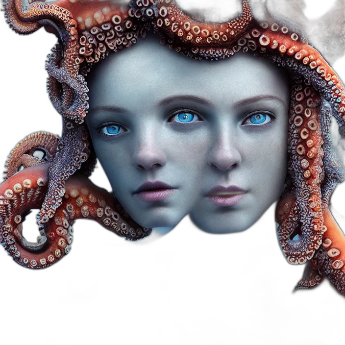 creature, photorealistic, concept art, 3d render transparent PNG cut-out