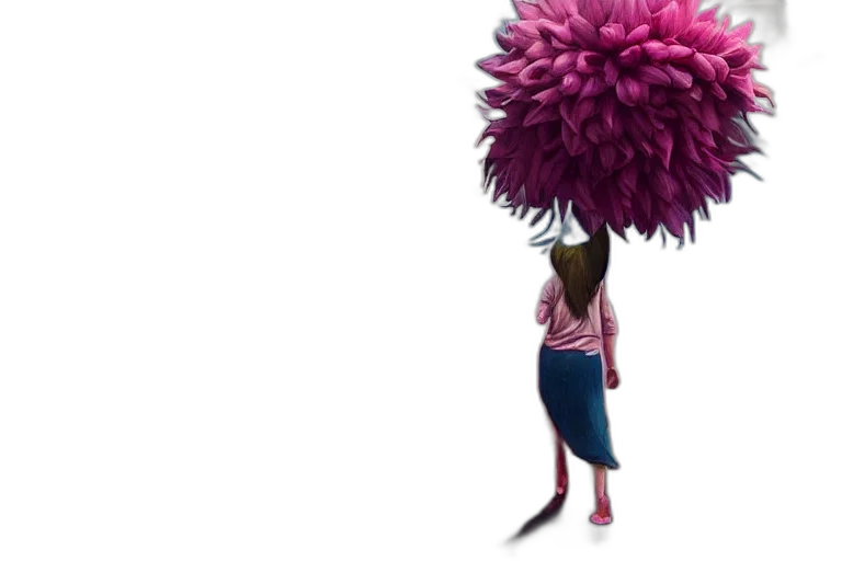 tree, flower, umbrella, hair transparent PNG cut-out