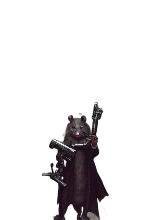 weapon, staff, animal, robot transparent PNG cut-out