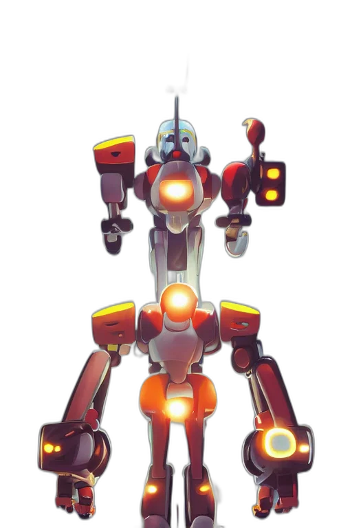 robot, weapon, staff, concept art transparent PNG cut-out
