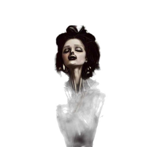dress, face, hair, creature transparent PNG cut-out