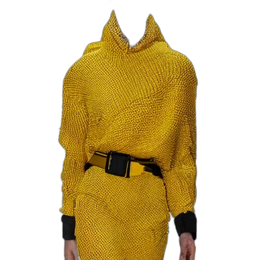 dress, jacket, mask, 3d render transparent PNG cut-out