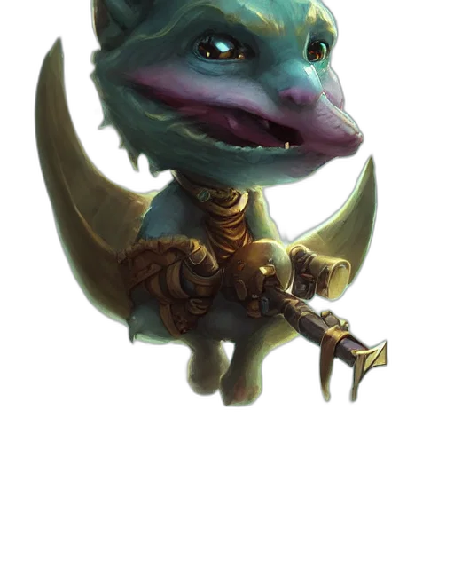 dragon, staff, creature, face transparent PNG cut-out