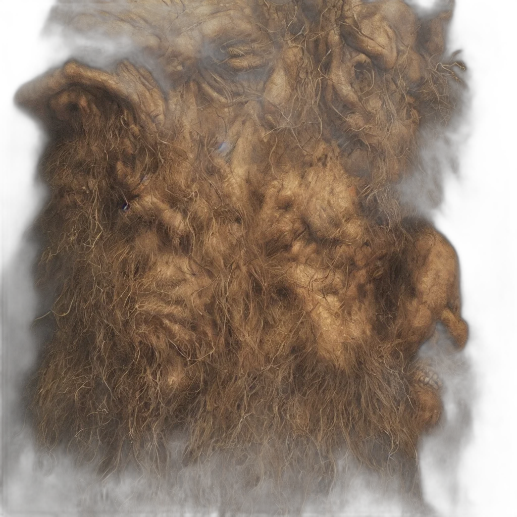 hair, mask, face, creature transparent PNG cut-out