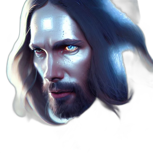 face, fantasy art, concept art, photorealistic transparent PNG cut-out