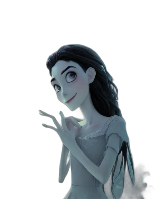 dress, face, staff, creature transparent PNG cut-out
