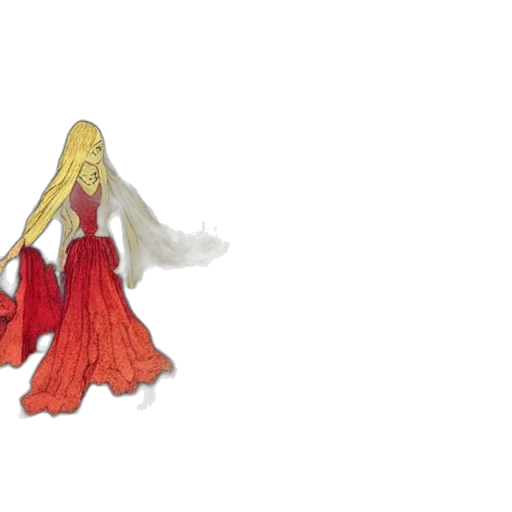 dress, hair, jewelry, concept art transparent PNG cut-out