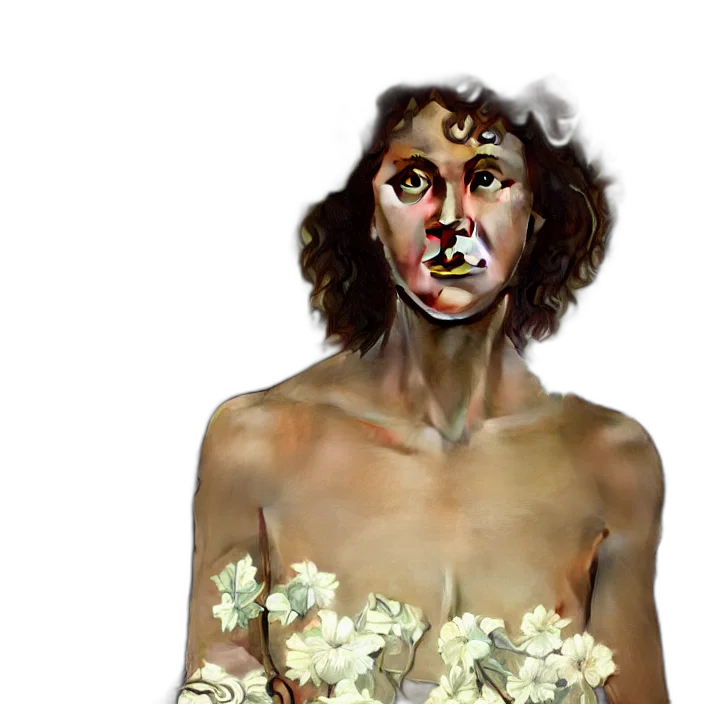face, mask, dress, photorealistic transparent PNG cut-out