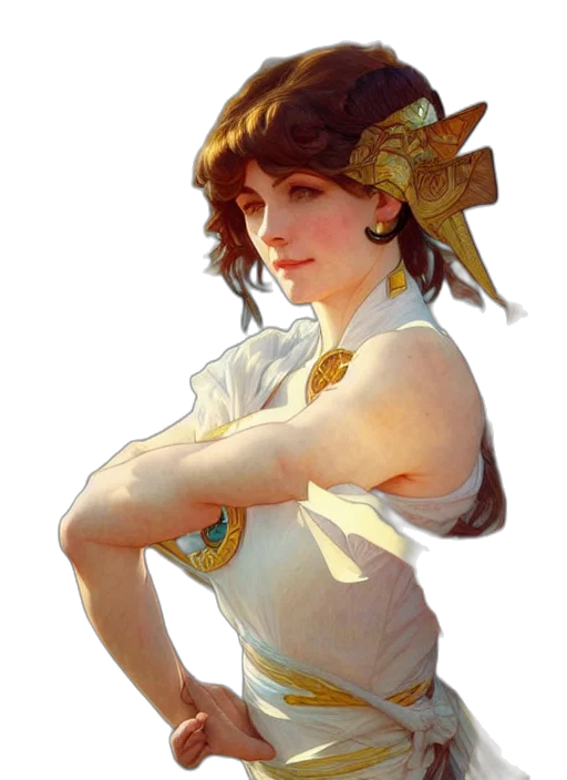 dragon, staff, crown, dress transparent PNG cut-out