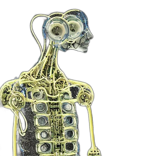 robot, jewelry, concept art, cyberpunk transparent PNG cut-out