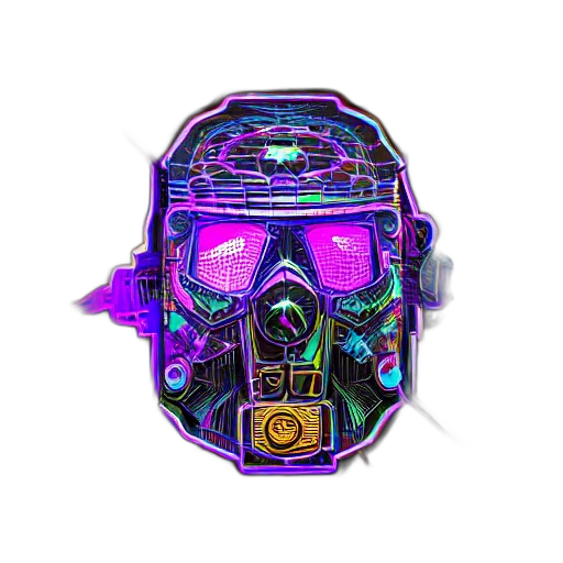 mask, robot, face, jacket transparent PNG cut-out