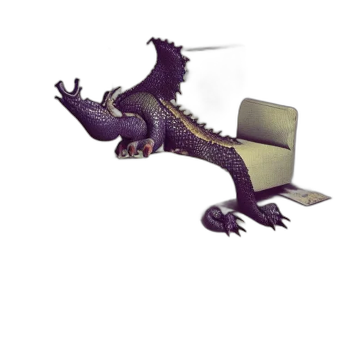 dragon, creature, animal, furniture transparent PNG cut-out