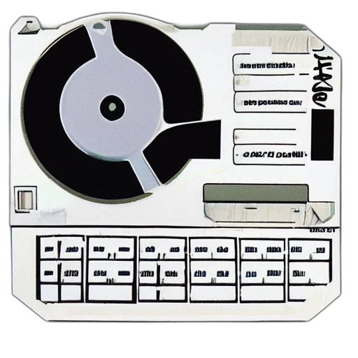 weapon, floppy, disk, labelled transparent PNG cut-out