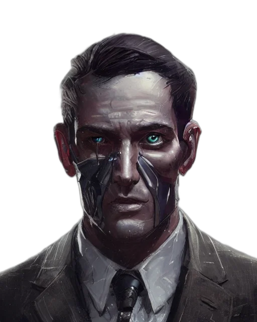 face, robot, mask, cyberpunk transparent PNG cut-out