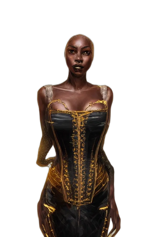 dress, jewelry, crown, fantasy art transparent PNG cut-out