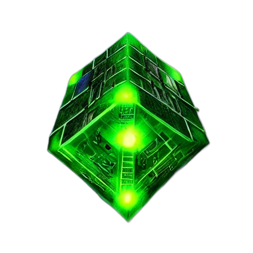 robot, building, 3d render, cyberpunk transparent PNG cut-out