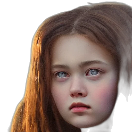 face, hair, crown, creature transparent PNG cut-out