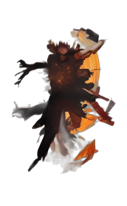 dragon, creature, mask, staff transparent PNG cut-out