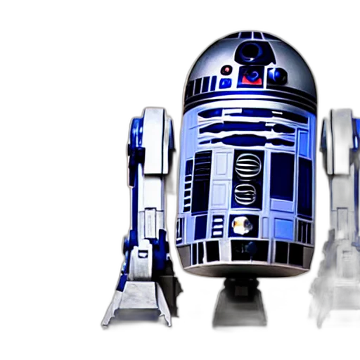 robot, 3d render, concept art, pixel art transparent PNG cut-out