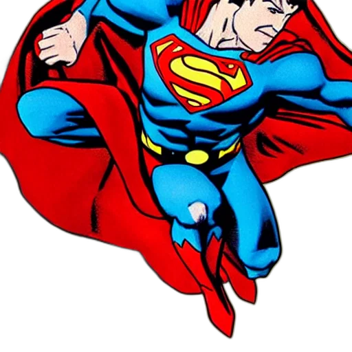 comic book art, cartoon, concept art, superman transparent PNG cut-out