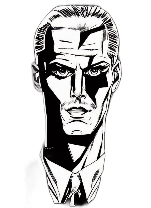 face, mask, robot, comic book art transparent PNG cut-out
