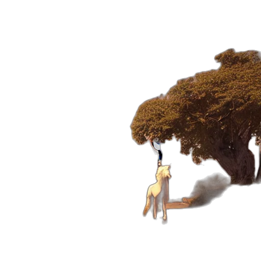 tree, creature, hair, animal transparent PNG cut-out