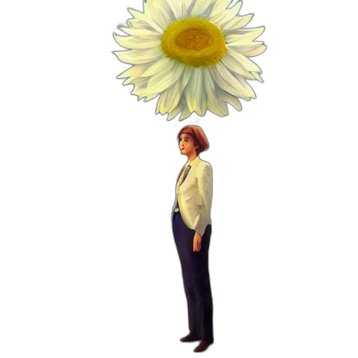 staff, flower, umbrella, jacket transparent PNG cut-out